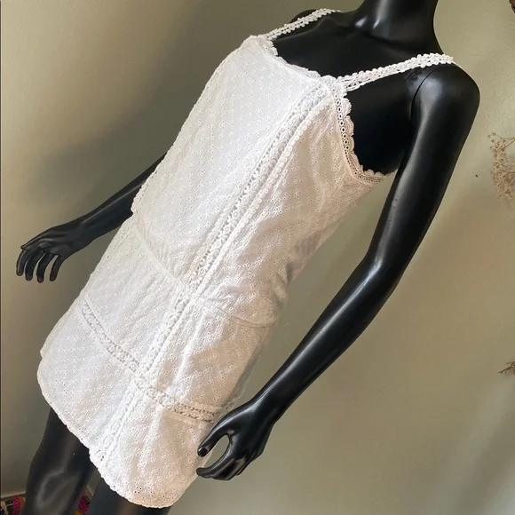 Altar'd State 100% Cotton White Eyelet Free Spirited Boho style Dress - Picture 5 of 13